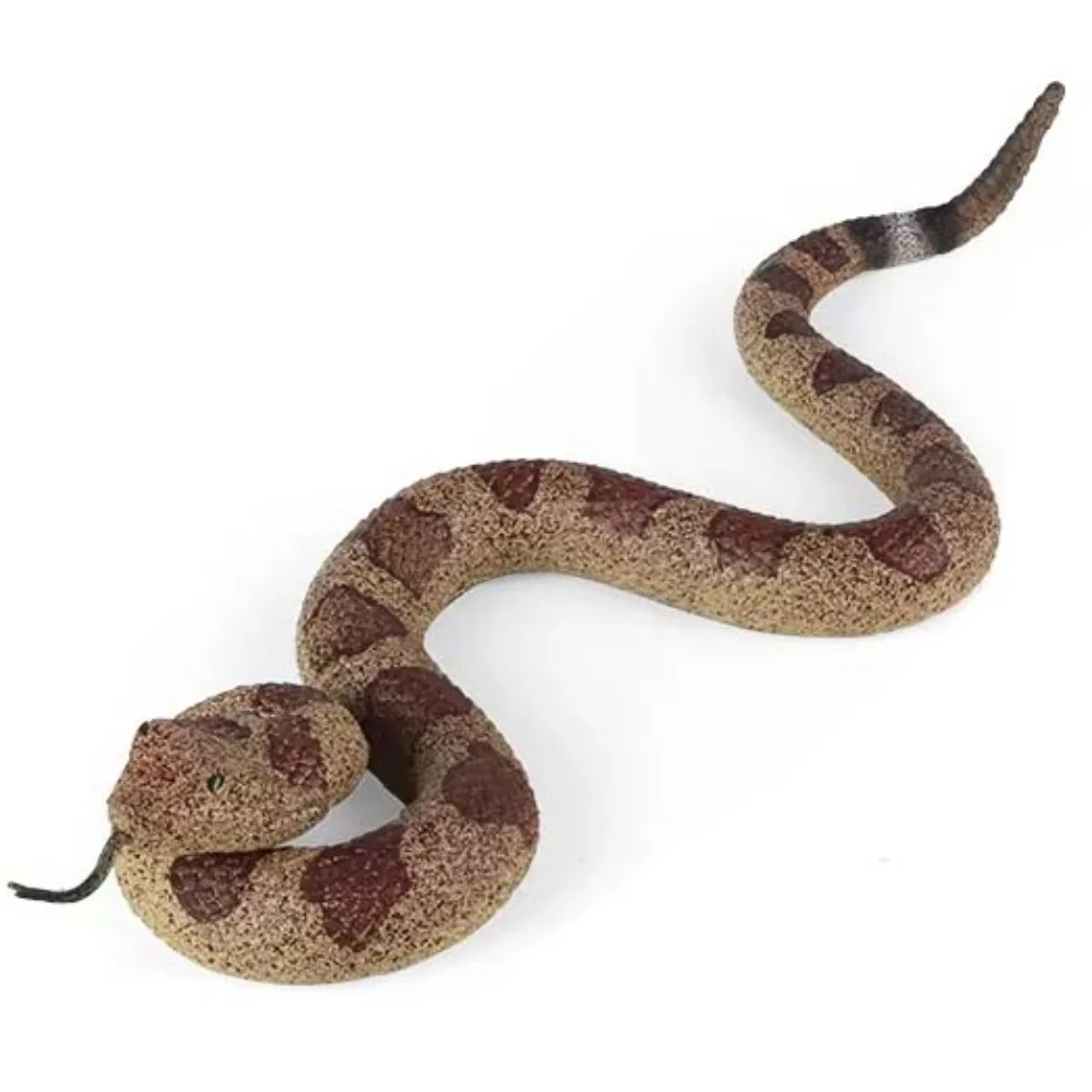 Funny Reptile Animal Snake Action Figures Python Cobra Soft TPR Rattlesnake Model Lifelike Educational Simulation Snake
