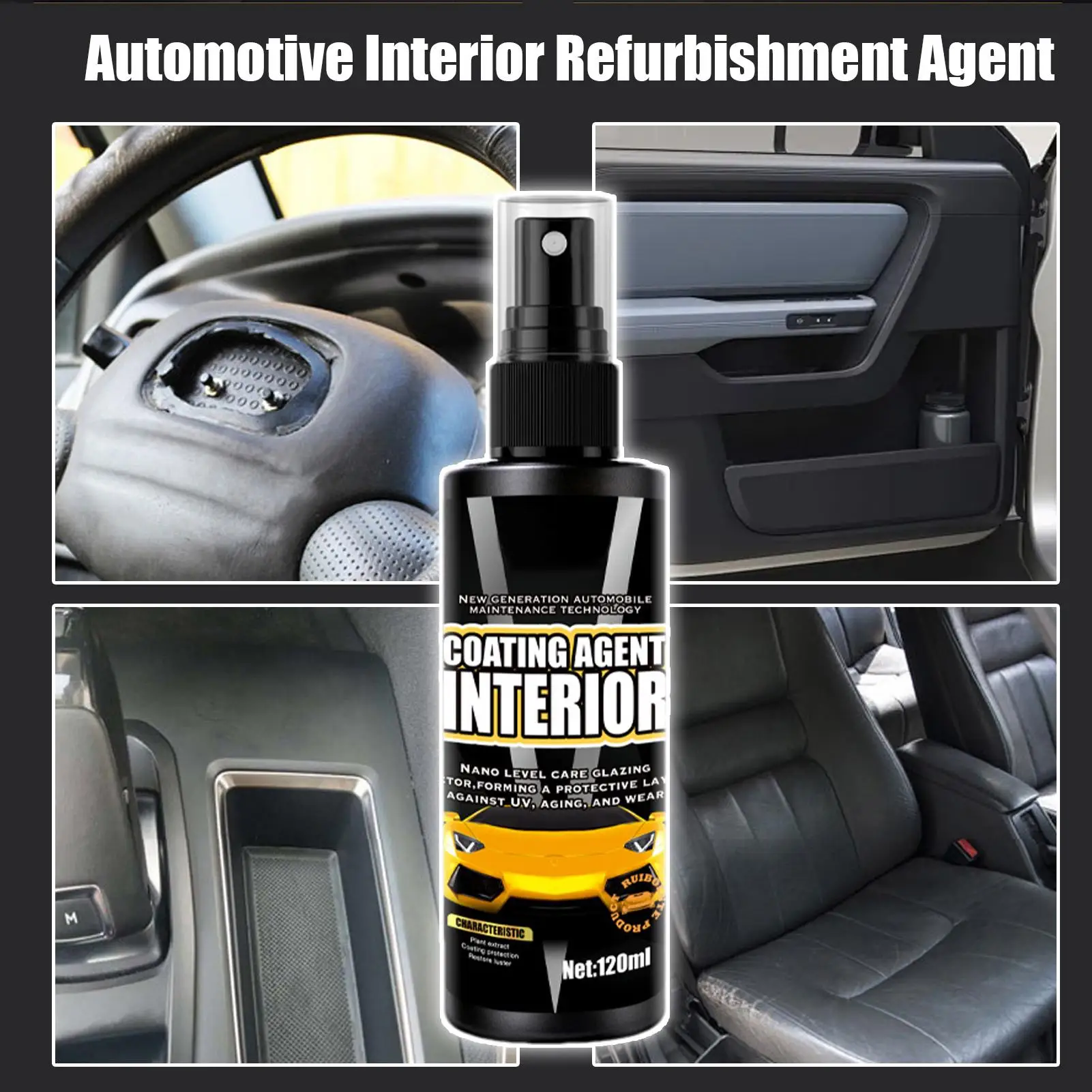 Interior Detailer Spray 120ml All Purpose Quick Long Lasting Cleaning Supplies Car Stain Remover For Truck Dashboards Door
Interior Detailer Spray 120ml All Purpose Quick Long Lasting Cleaning Supplies Car Stain Remover For Truck Dashboards Door
