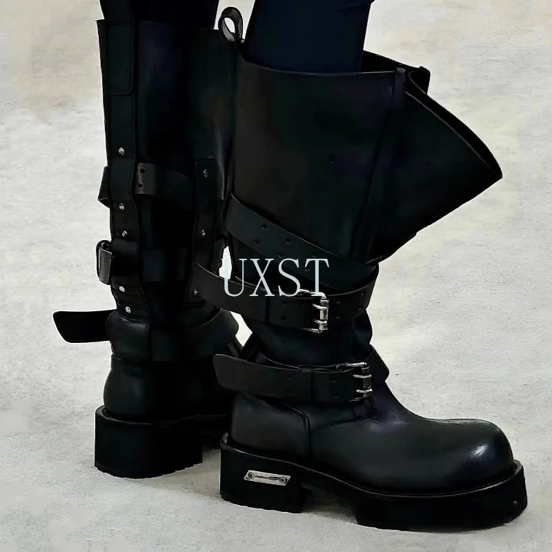 Women's Retro Belt Buckle Venom Boots 2025 New Large Barrel Thick Bottom Rise Punk Motorcycle Boots
Women's Retro Belt Buckle Venom Boots 2025 New Large Barrel Thick Bottom Rise Punk Motorcycle Boots