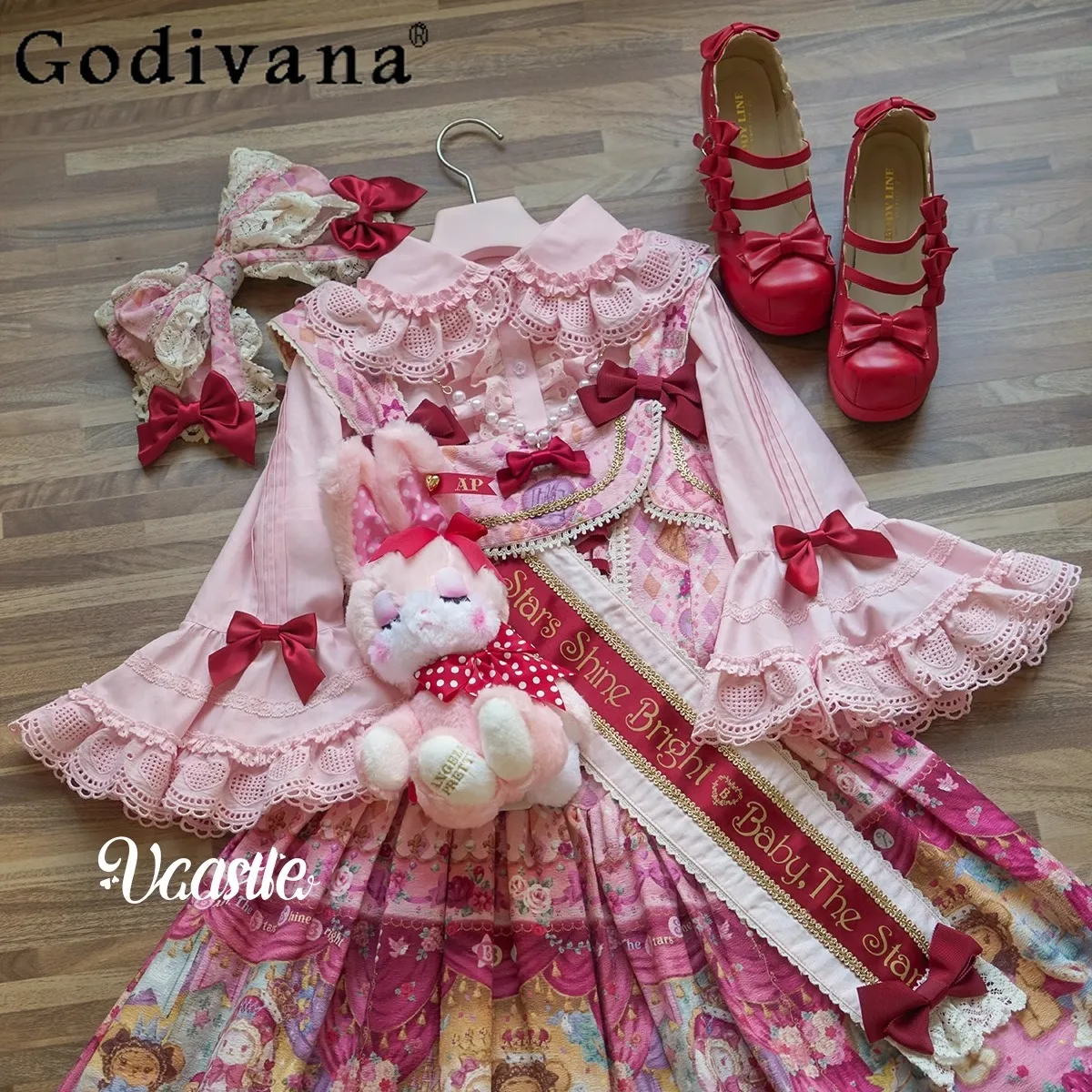 Original Sweet Girls Pink Half-Sleeve Lolita Inner Shirt Autumn New Woman's Cute Bow Flared Sleeve Lo Bottom Blouses Tops Mujer
Original Sweet Girls Pink Half-Sleeve Lolita Inner Shirt Autumn New Woman's Cute Bow Flared Sleeve Lo Bottom Blouses Tops Mujer