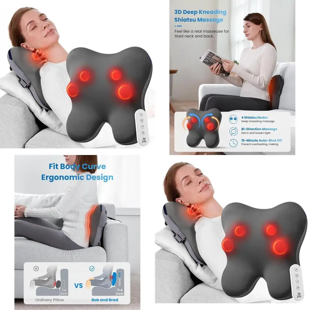 Массажная подушка шиацу с подогревом для облегчения боли в шее и всего тела, проводной массажер с 3-уровневой интенсивностью, идеальный рождественский подарок f
Массажная подушка шиацу с подогревом для облегчения боли в шее и всего тела, проводной массажер с 3-уровневой интенсивностью, идеальный рождественский подарок f