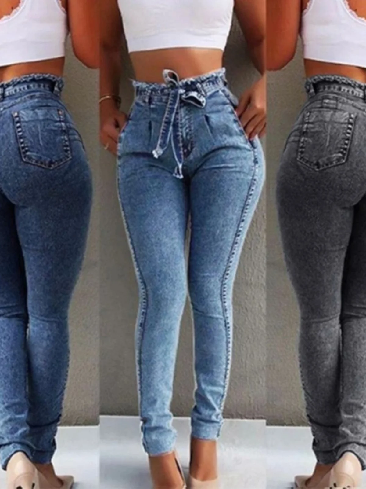 Casual High Waist Trousers with Lace up Detail Slim Fit Comfortable Long Pants for Women Autumn Fashion Pocket Style
Casual High Waist Trousers with Lace up Detail Slim Fit Comfortable Long Pants for Women Autumn Fashion Pocket Style