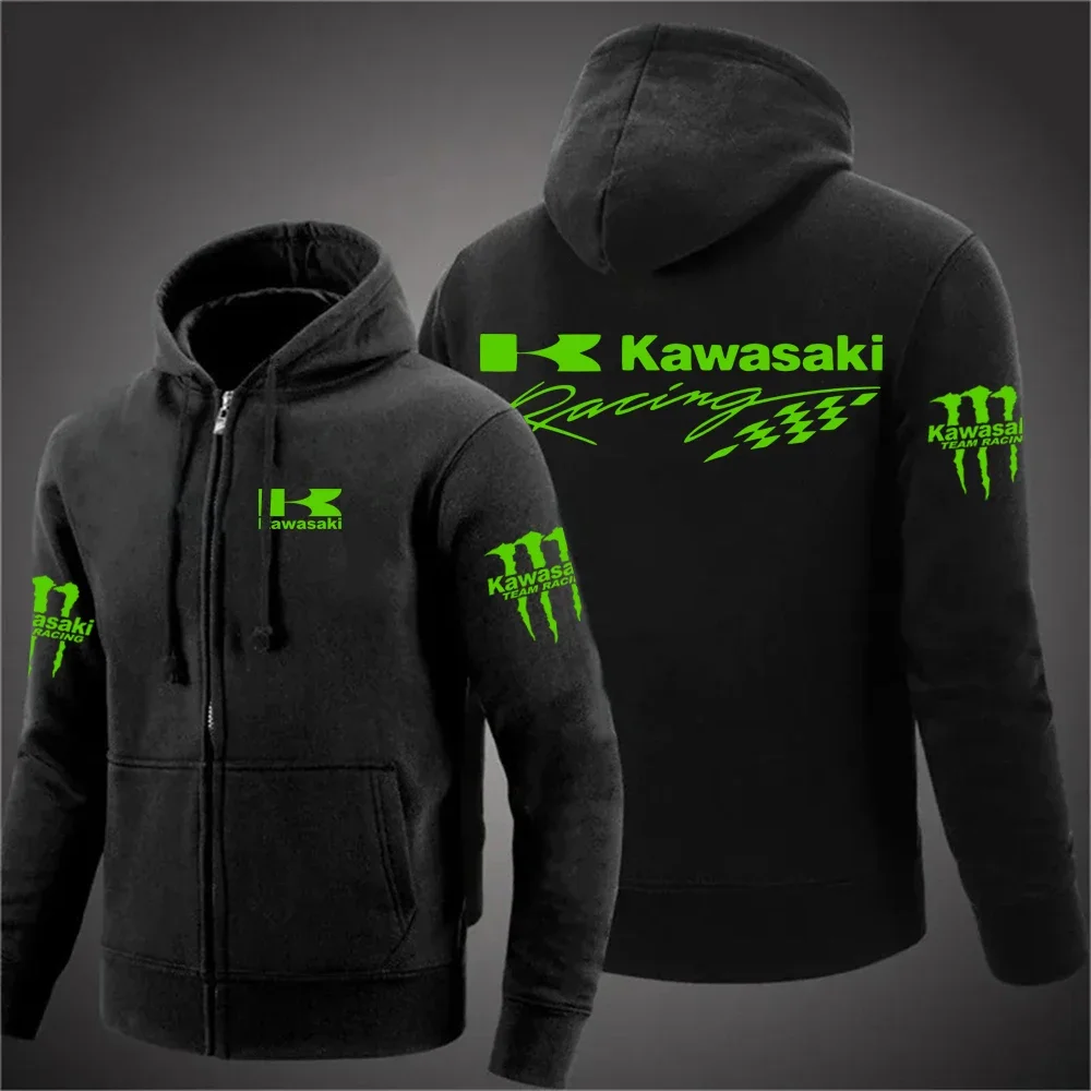 New 2025 Spring and Autumn Sports Jacket Men’s Hooded Sweatshirt Kawasaki Motorcycle Racing Warm Jacket
New 2025 Spring and Autumn Sports Jacket Men’s Hooded Sweatshirt Kawasaki Motorcycle Racing Warm Jacket