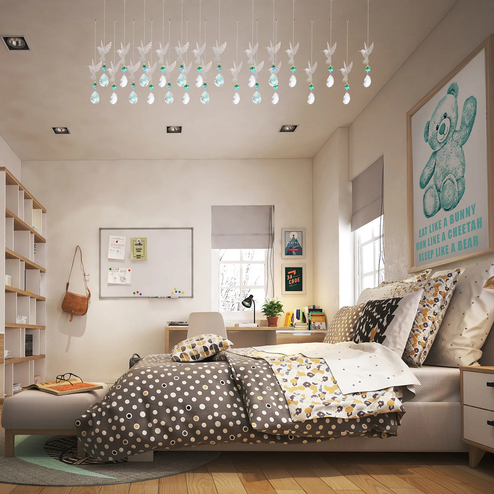 Hummingbird Hanging Crystal Glass Ball Pendant Alloy Suncatcher Rainbow Prism Chandelier Ceiling Window Hanging Ornament
Hummingbird Hanging Crystal Glass Ball Pendant Alloy Suncatcher Rainbow Prism Chandelier Ceiling Window Hanging Ornament