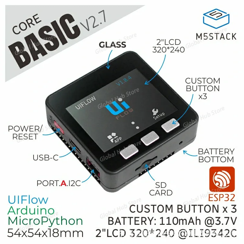 Official for M5Stack Basic Core V2.7 IoT Suite ESP32 Iot Development Tool PCBA
Official for M5Stack Basic Core V2.7 IoT Suite ESP32 Iot Development Tool PCBA