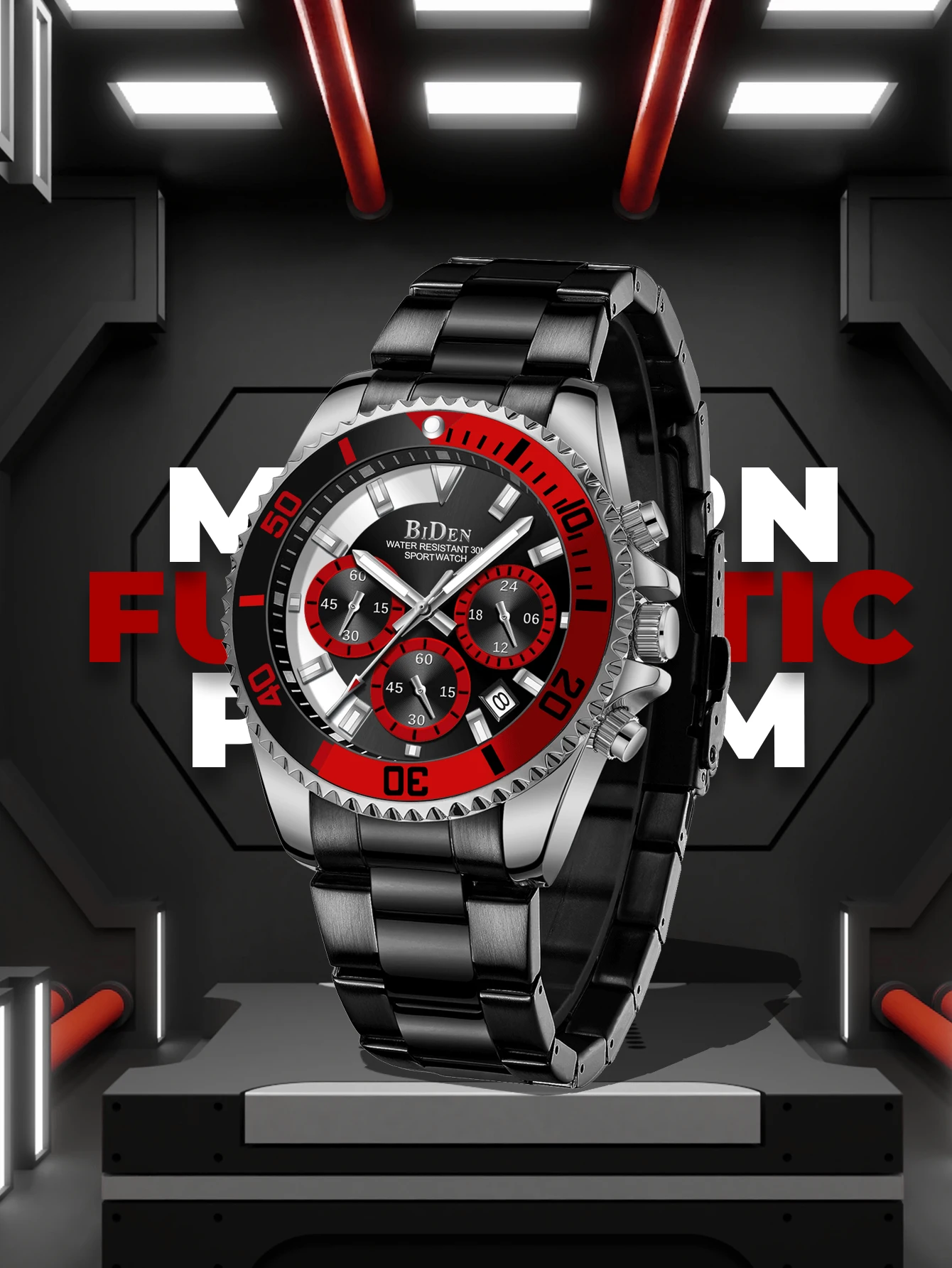 BIDEN Luxury Sports Men's Watch Waterproof Night Light Date Men's Watch Quartz Stainless Steel Men's Watch Men's Reloj+Box
BIDEN Luxury Sports Men's Watch Waterproof Night Light Date Men's Watch Quartz Stainless Steel Men's Watch Men's Reloj+Box