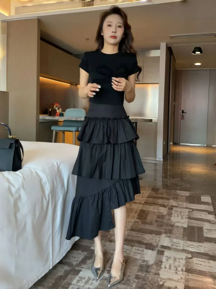 Retro Asymmetrical Hem f Skirt Women's Summer 2025 High Waist Slimming Ele Arm Covering Cake Skirt Korean Sle
Retro Asymmetrical Hem f Skirt Women's Summer 2025 High Waist Slimming Ele Arm Covering Cake Skirt Korean Sle