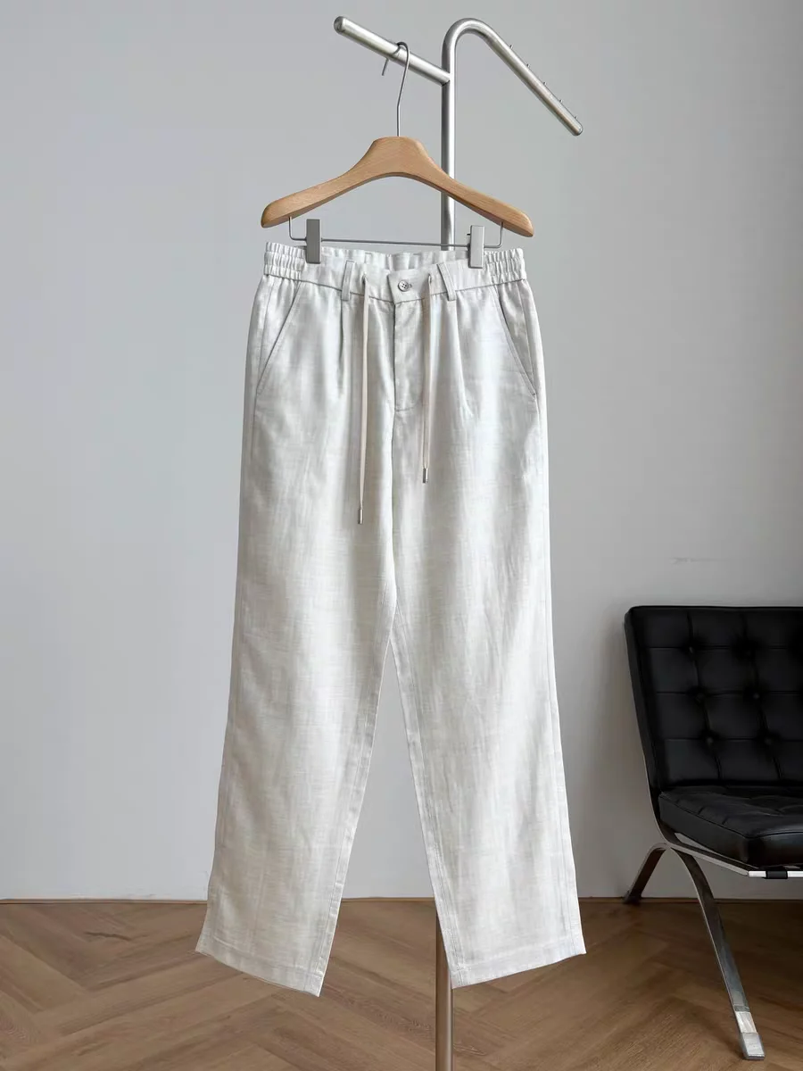 Italian Vintage Style Men's Summer Lightweight Casual Pants Elastic Waist Rope Straight Leg Linen Business Lazy Leisur...
Italian Vintage Style Men's Summer Lightweight Casual Pants Elastic Waist Rope Straight Leg Linen Business Lazy Leisur...