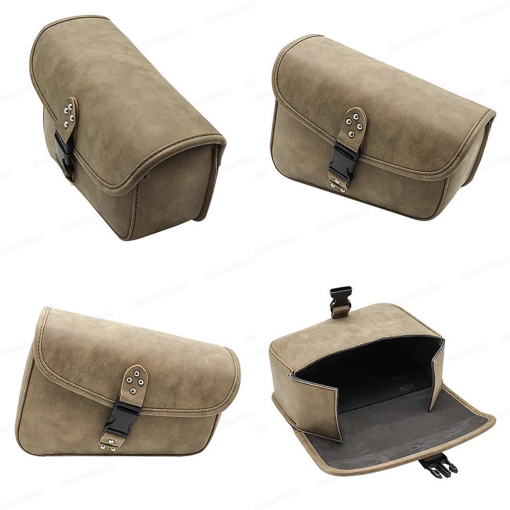 Brown gray motorcycle leather saddle bag with side luggage and tool bag universal model suitable for Honda Yamaha Suzuki
Brown gray motorcycle leather saddle bag with side luggage and tool bag universal model suitable for Honda Yamaha Suzuki