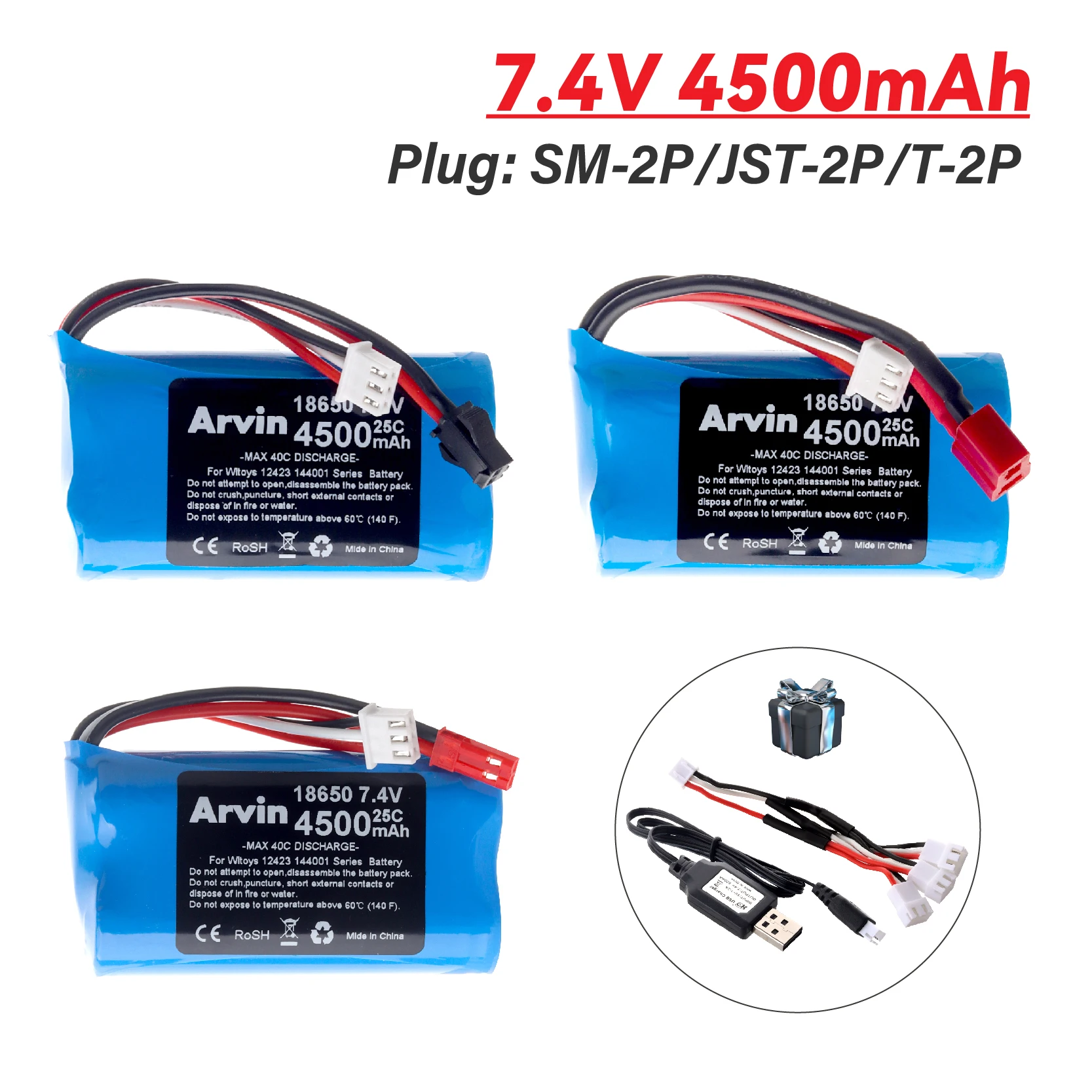 18650 SM/JST/T разъем 7,4 В 4500 мАч литий-ионная батарея с USB SCY-16101/16102/16103 WPL MN99S Радиоуправляемая машина для SG1605 SG1606 автомобиль 7,4 в упаковке
18650 SM/JST/T разъем 7,4 В 4500 мАч литий-ионная батарея с USB SCY-16101/16102/16103 WPL MN99S Радиоуправляемая машина для SG1605 SG1606 автомобиль 7,4 в упаковке