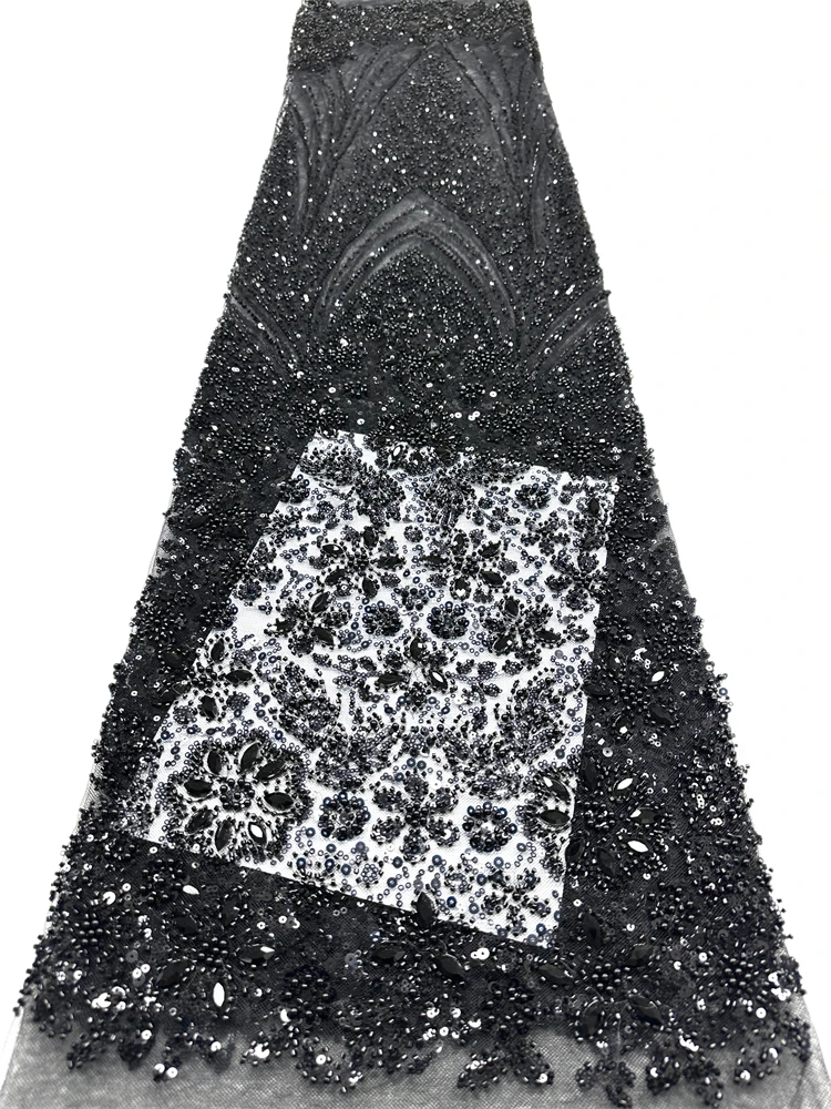 African Beaded Lace Fabric Embroidery Sequins Nigerian Bridal 2026 High Quality French Tulle Lace Fabric Women For Wedding Sew
African Beaded Lace Fabric Embroidery Sequins Nigerian Bridal 2026 High Quality French Tulle Lace Fabric Women For Wedding Sew