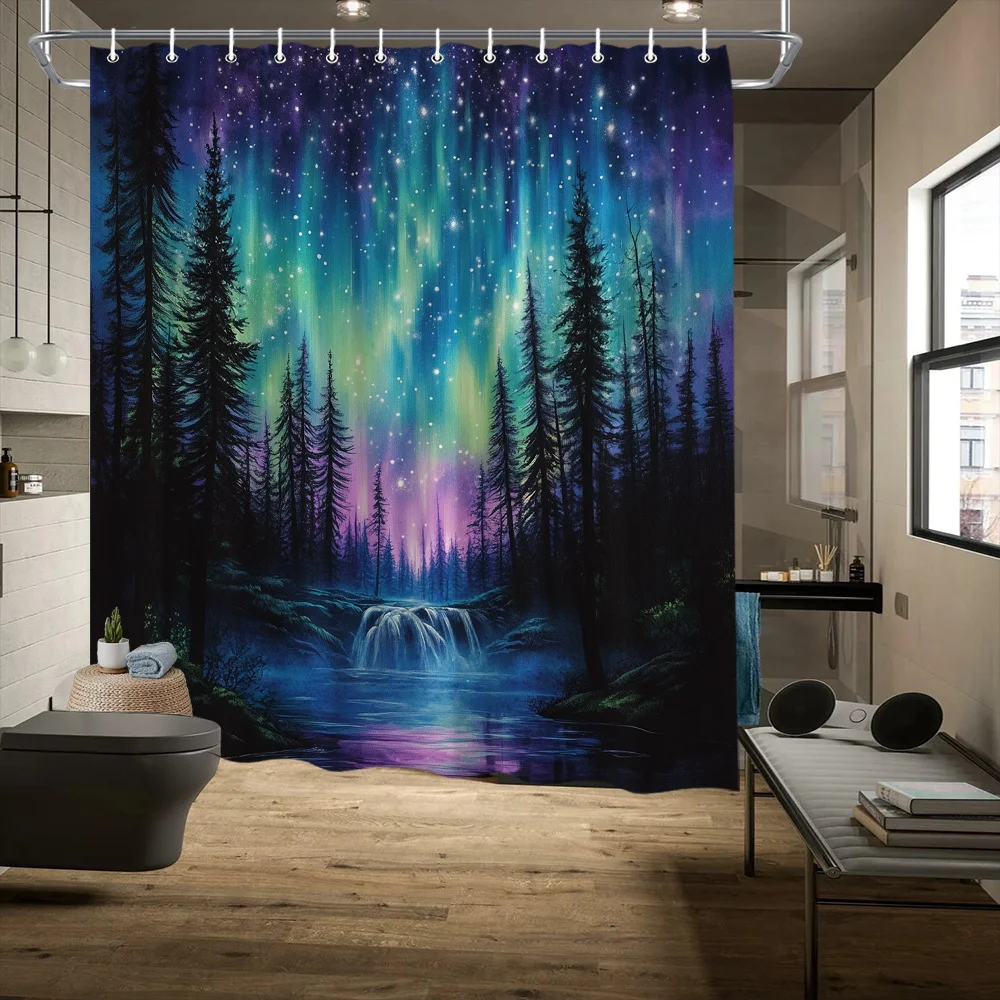 Водонепроницаемая занавеска для душа Aurora Borealis Forest — волшебный декор ночного неба, высококачественная ткань, прочная и стильная
Водонепроницаемая занавеска для душа Aurora Borealis Forest — волшебный декор ночного неба, высококачественная ткань, прочная и стильная
