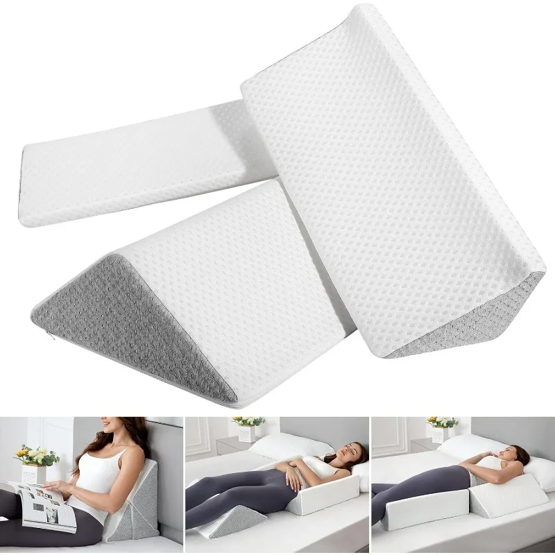 Bed Wedges & Body Positioners 3 in 1, Wedge Pillow for Back Pain Relief, Triangle Bed Wedge Pillow for Side Sleeping, Elderly
Bed Wedges & Body Positioners 3 in 1, Wedge Pillow for Back Pain Relief, Triangle Bed Wedge Pillow for Side Sleeping, Elderly