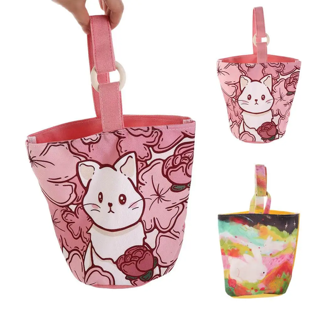 Fashion Flower Cat Bucket Handbag Rabbit Print Cartoon Tote Bag Mommy Bag Ins Style Rabbit Lunch Bag Female/Girls
Fashion Flower Cat Bucket Handbag Rabbit Print Cartoon Tote Bag Mommy Bag Ins Style Rabbit Lunch Bag Female/Girls