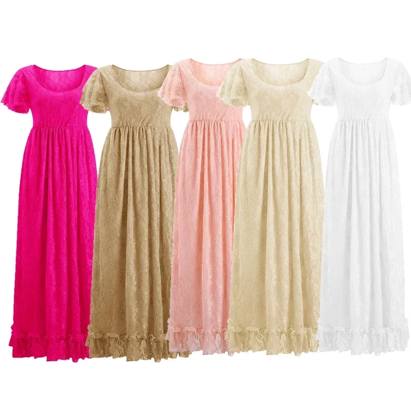Pregnant Lace Dresses Ruffled Sleeve Dress Pregnant Photography Flying Sleeve Ankle-length Boat Neck Casual Pregnant Daily Dress
Pregnant Lace Dresses Ruffled Sleeve Dress Pregnant Photography Flying Sleeve Ankle-length Boat Neck Casual Pregnant Daily Dress
