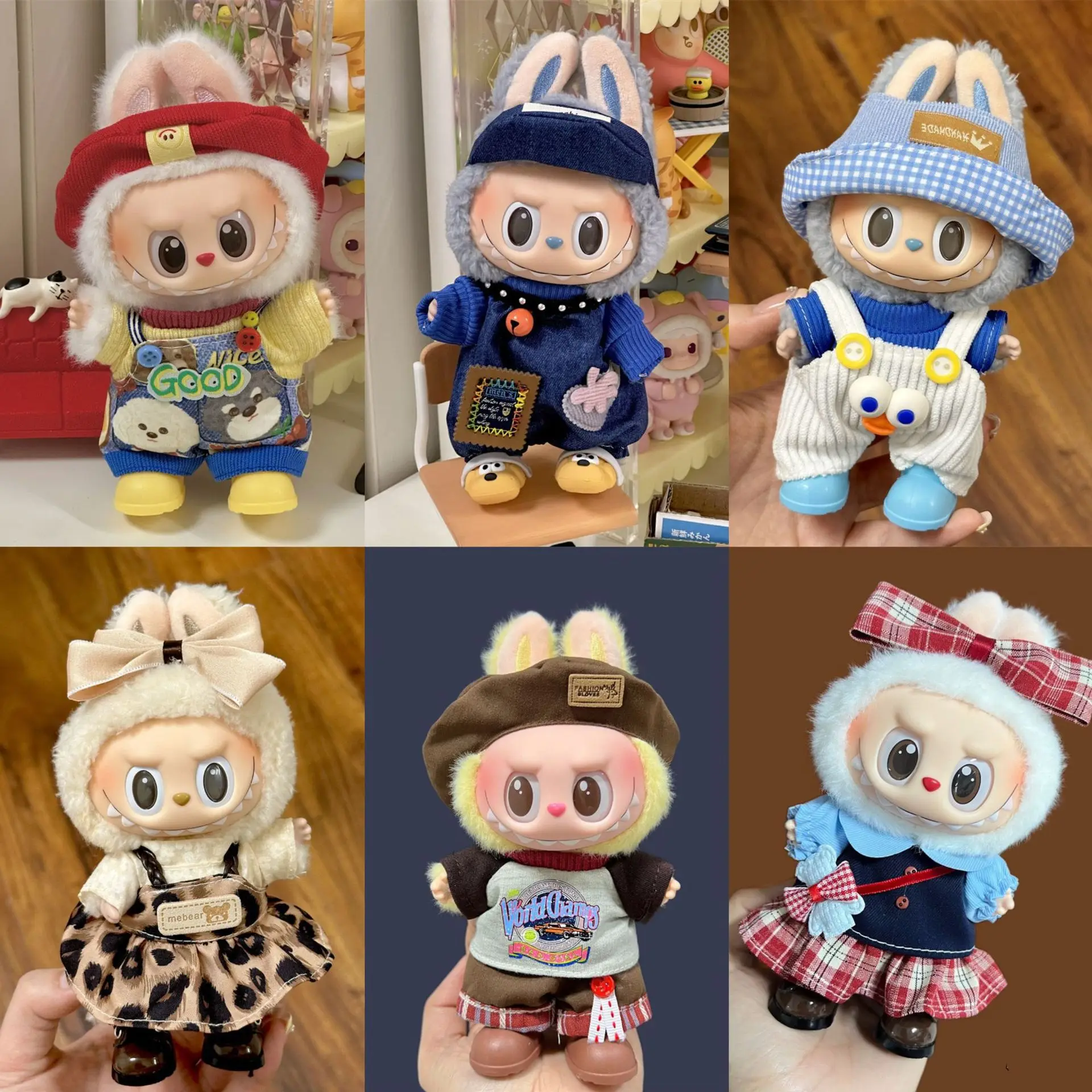 Doll Clothes for Labubu 17cm Glue Doll Replacement Overalls Hat Plush Clothes Cartoon Cute Peripheral Clothes
Doll Clothes for Labubu 17cm Glue Doll Replacement Overalls Hat Plush Clothes Cartoon Cute Peripheral Clothes