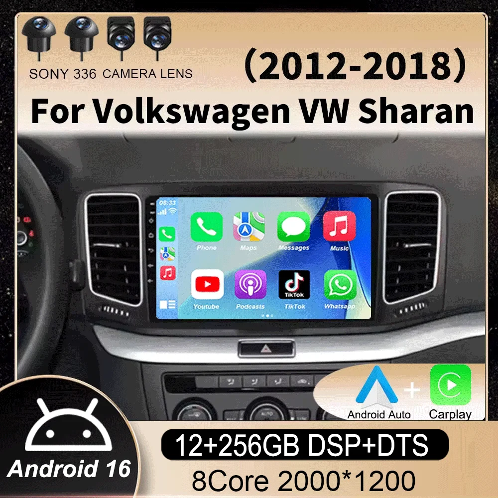 Android 16 For Volkswagen VW Sharan 2012 - 2017 2018 Auto Car Radio Multimedia Video Player GPS Stereo 4G+WIF Carplay 360 Camera
Android 16 For Volkswagen VW Sharan 2012 - 2017 2018 Auto Car Radio Multimedia Video Player GPS Stereo 4G+WIF Carplay 360 Camera