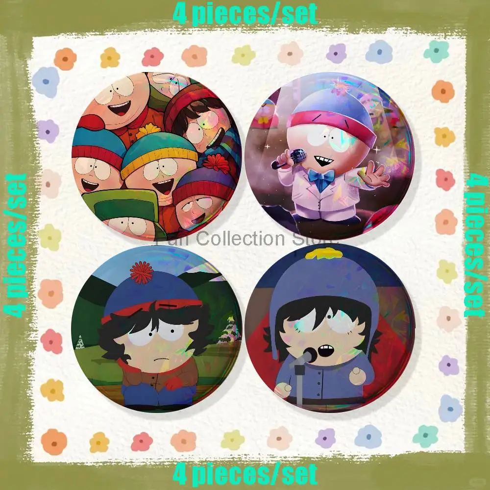 Funny Cartoon S-South Park Brooches for Backpack Accessories 25,32,44,58,75mm Round Enamel Pins 4-piece set Cartoon Anime Badge
Funny Cartoon S-South Park Brooches for Backpack Accessories 25,32,44,58,75mm Round Enamel Pins 4-piece set Cartoon Anime Badge