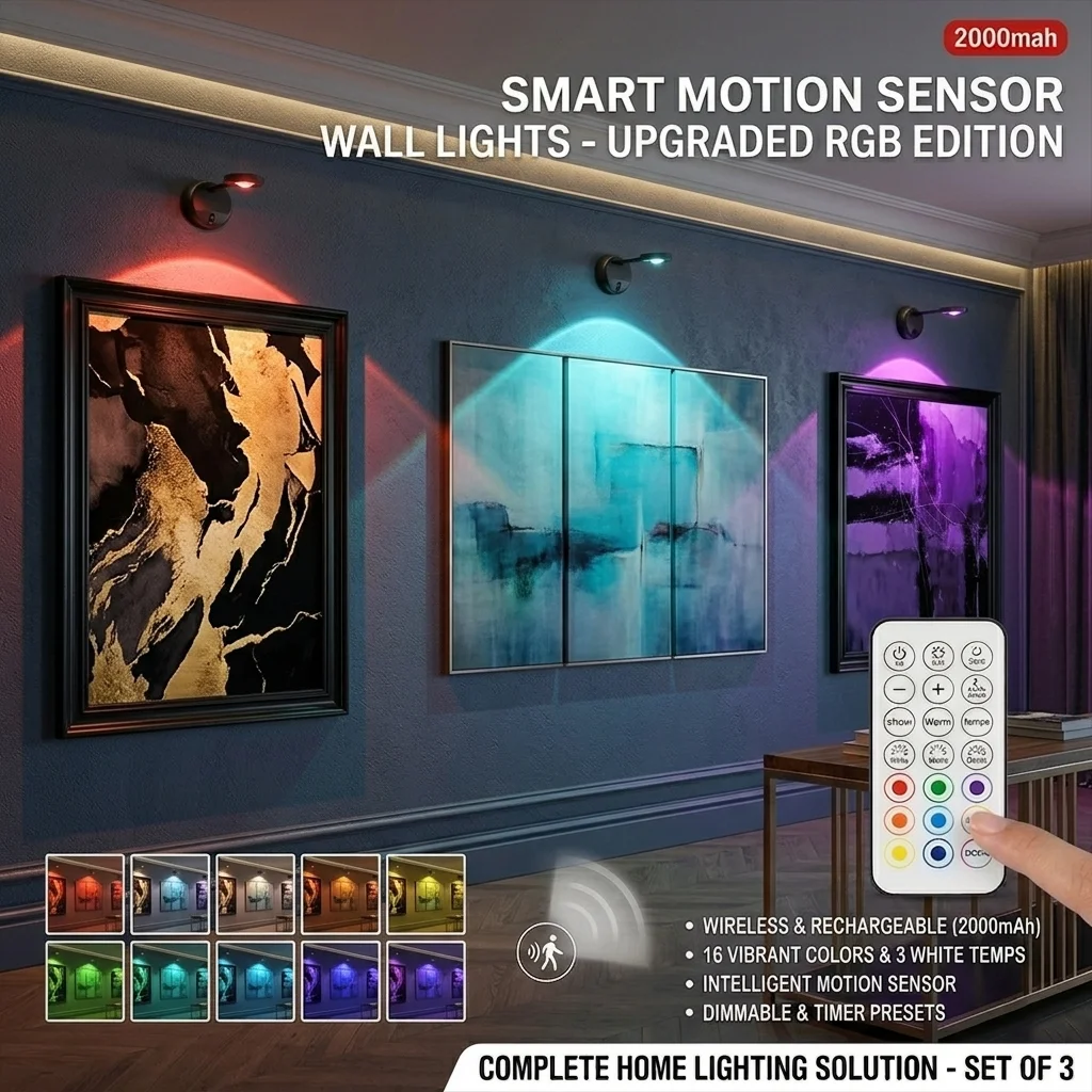 RGB Motion Sensor Wall Light 16 Colors Dimmable Wireless Light Photo Frame Light Rechargeable Magnetic Art Picture Spotlight
RGB Motion Sensor Wall Light 16 Colors Dimmable Wireless Light Photo Frame Light Rechargeable Magnetic Art Picture Spotlight