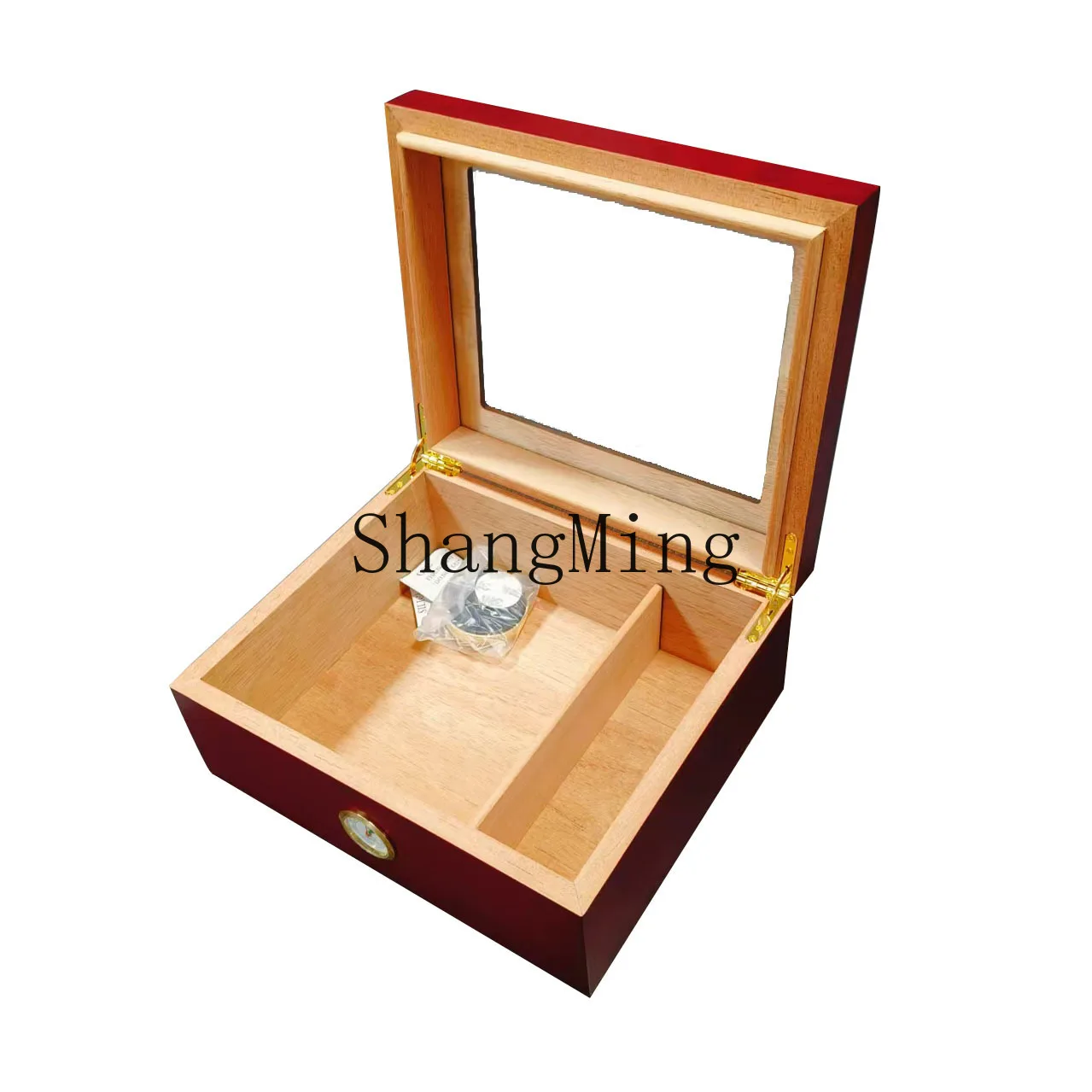 DSA cedar wood cigar box alcohol cigar transparent window built-in baffle solid wood seal
DSA cedar wood cigar box alcohol cigar transparent window built-in baffle solid wood seal