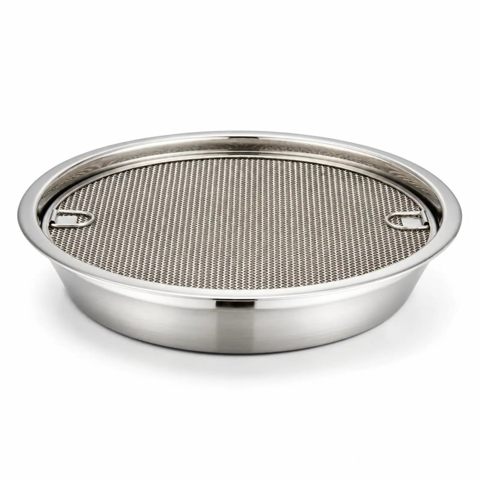 Oil Draining Tray Shallow Mesh Filter Tray Mesh Strainer with Handles Silver Finish for Food Filtering
Oil Draining Tray Shallow Mesh Filter Tray Mesh Strainer with Handles Silver Finish for Food Filtering