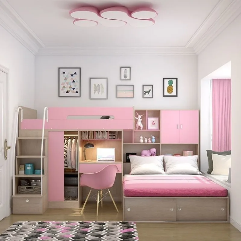 High and low child bed, desk, wardrobe, staggered combination of upper and lower bunks
High and low child bed, desk, wardrobe, staggered combination of upper and lower bunks