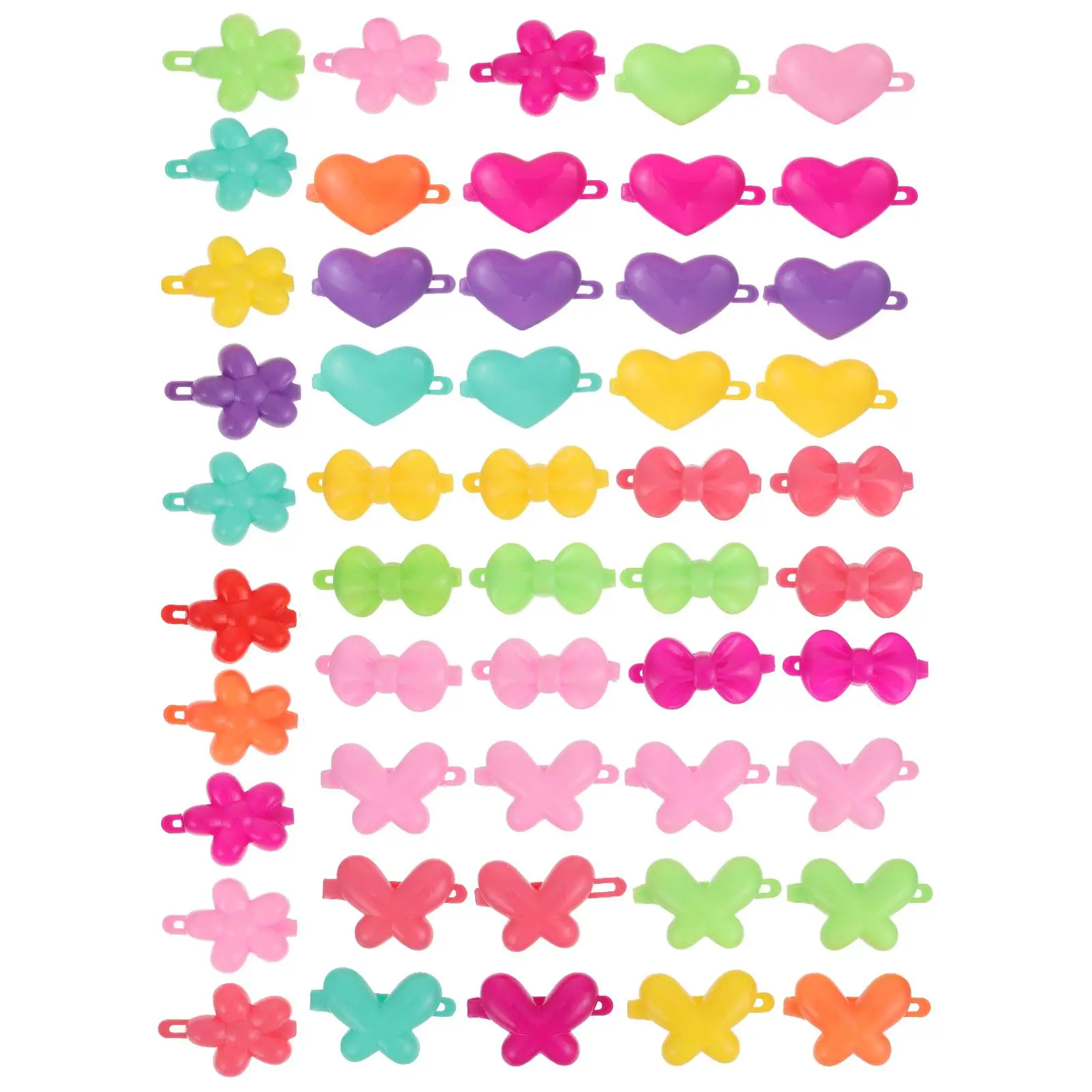 50pcs Cartoon Hairpins Plastic Colorful Clips for Baby Girls 14 Heart 12 Plum Bow Butterfly Styles Cute Accessories Hair
50pcs Cartoon Hairpins Plastic Colorful Clips for Baby Girls 14 Heart 12 Plum Bow Butterfly Styles Cute Accessories Hair