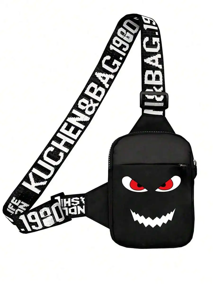 Черная сумка-кроссбоди с графическим принтом и ярким изображением лица, регулируемым ремнем, из легкого нейлона
Черная сумка-кроссбоди с графическим принтом и ярким изображением лица, регулируемым ремнем, из легкого нейлона