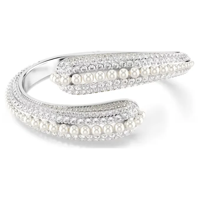 Layered Pearl & Crystal Statement Cuff Bracelet
Layered Pearl & Crystal Statement Cuff Bracelet