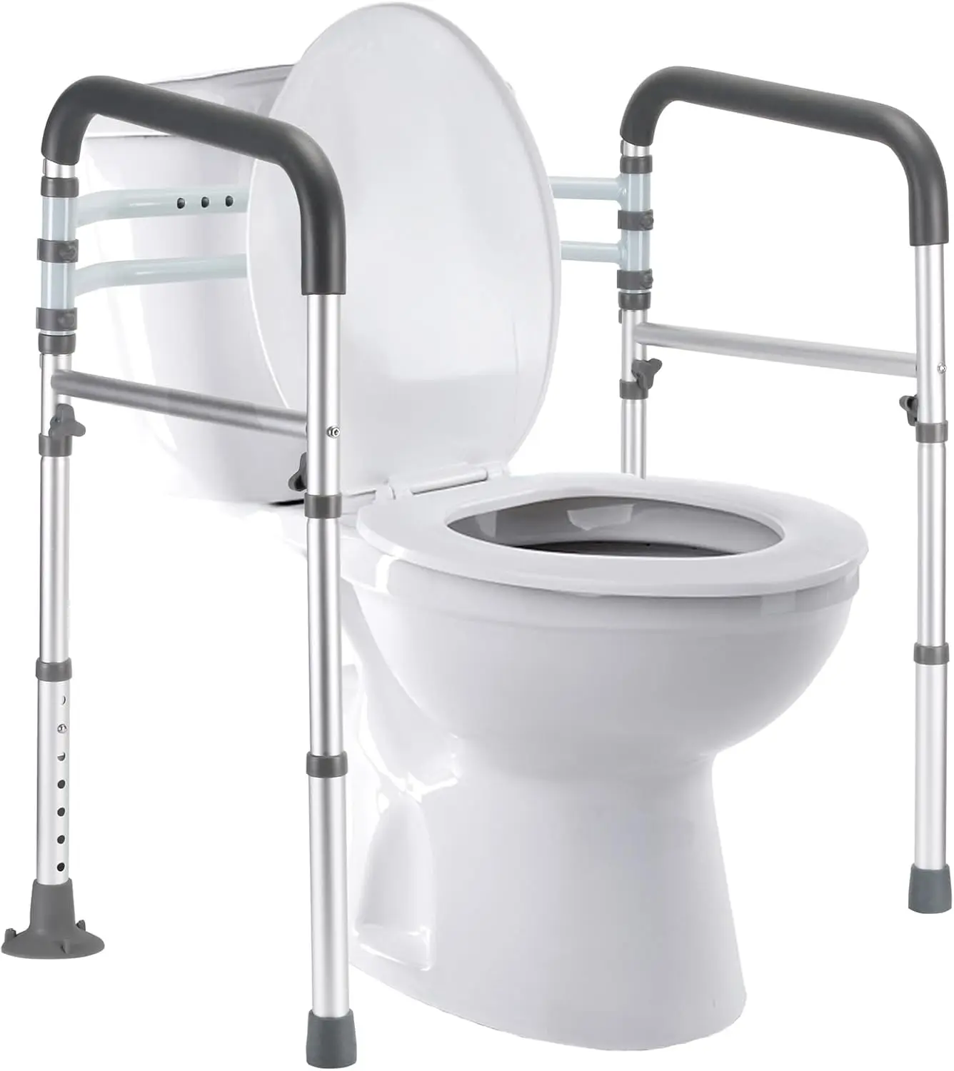 Adjustable Toilet Safety Rails for Elderly and Disabled, Foldable Handicap Handles Fit Any Toilets in Gray
Adjustable Toilet Safety Rails for Elderly and Disabled, Foldable Handicap Handles Fit Any Toilets in Gray