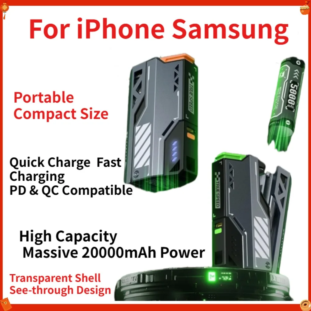 Cyberpunk Mecha Transparent 20000mAh Power Bank Fast Charging Portable Charger LED Display External Battery for iPhone Samsung
Cyberpunk Mecha Transparent 20000mAh Power Bank Fast Charging Portable Charger LED Display External Battery for iPhone Samsung