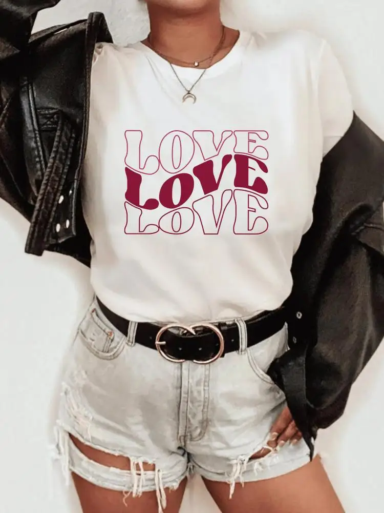 Casual Graphic T-shirts Fashion Printed Short Sleeve Tee T Love Letter Watercolor Cute Female Clothing Summer Women Clothes
Casual Graphic T-shirts Fashion Printed Short Sleeve Tee T Love Letter Watercolor Cute Female Clothing Summer Women Clothes