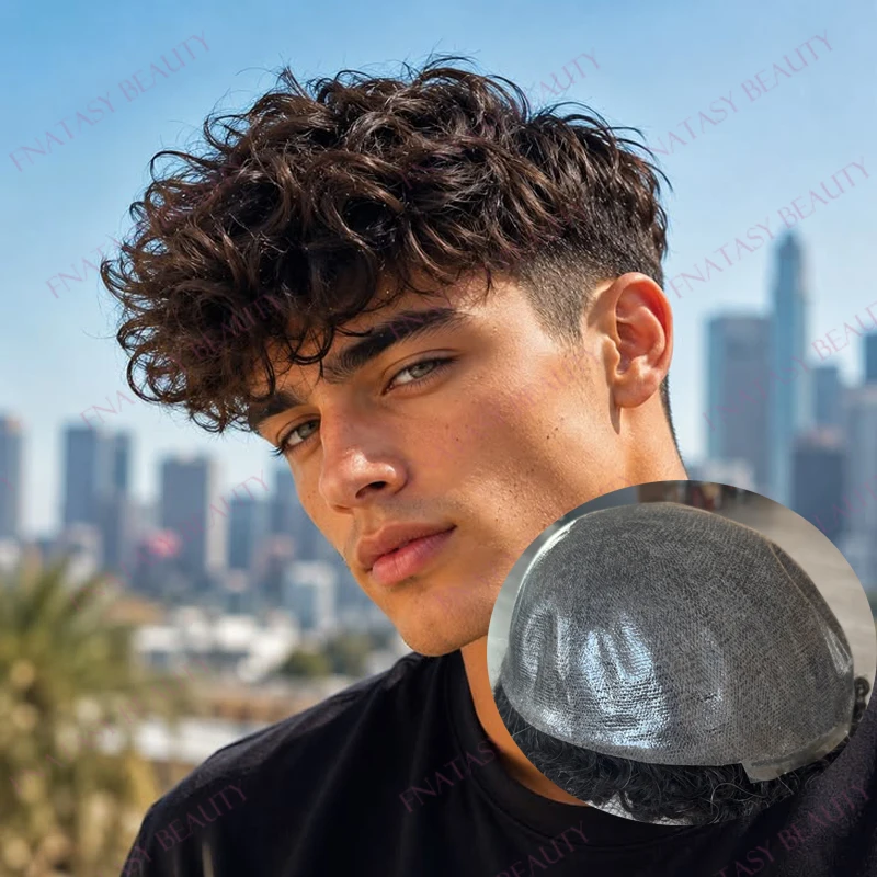 Super Durable 0.12mm Silicon PU Base Men Human Hair 24mm Curly Toupee Natural Hairline Black Brown Grey Old Man's Hair System
Super Durable 0.12mm Silicon PU Base Men Human Hair 24mm Curly Toupee Natural Hairline Black Brown Grey Old Man's Hair System