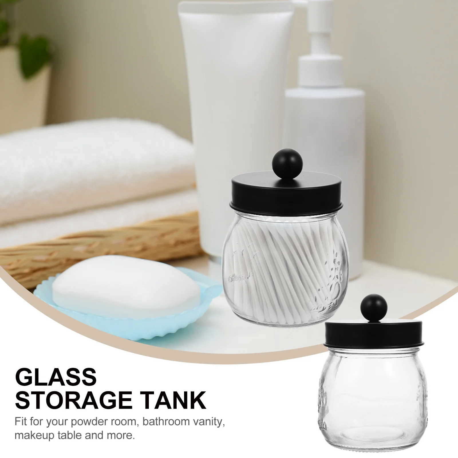 Cotton Swabs Storage Can Household Glass Body Protective Lid Dustproof Makeup Cotton Pads Organizer Box for Bathroom Vanity
Cotton Swabs Storage Can Household Glass Body Protective Lid Dustproof Makeup Cotton Pads Organizer Box for Bathroom Vanity