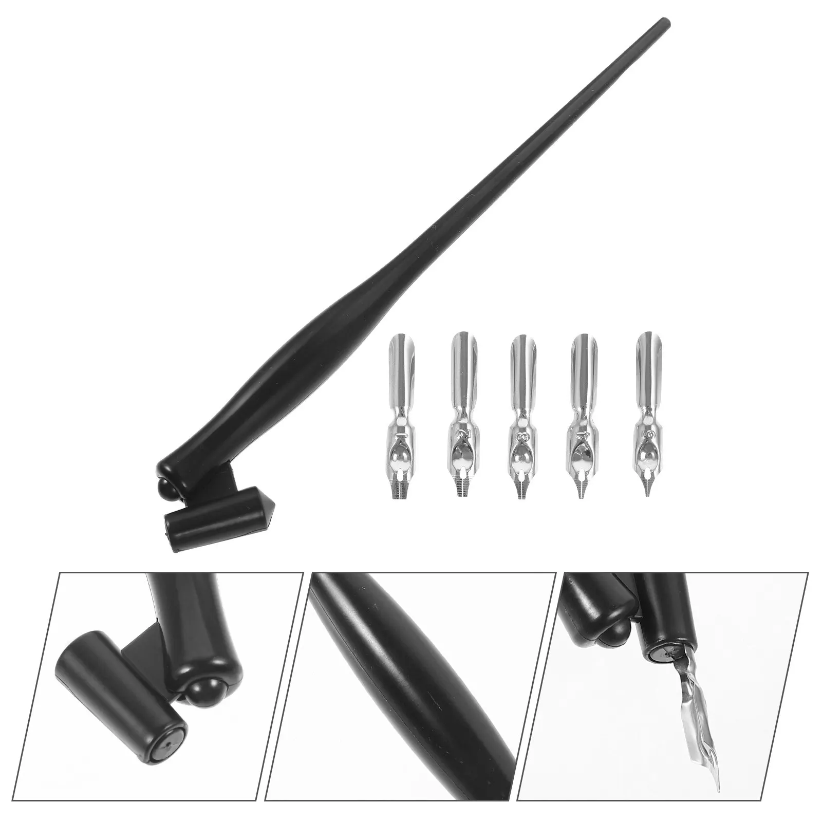1Set Gothic Art Dip Pen Set Metal Construction Bent Tip Comfort Grip for Calligraphy Practice Painting Lettering Signature
1Set Gothic Art Dip Pen Set Metal Construction Bent Tip Comfort Grip for Calligraphy Practice Painting Lettering Signature