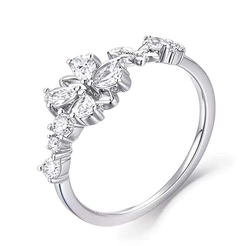 Silver Flower Ring Cubic Zirconia Ring 925 Sterling Silver Girl's Cute Flower Zircon Design Ring Fine Jewelry Customization
Silver Flower Ring Cubic Zirconia Ring 925 Sterling Silver Girl's Cute Flower Zircon Design Ring Fine Jewelry Customization