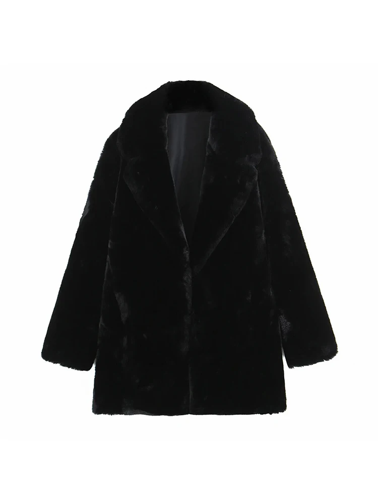 Women's Vintage Winter Luxury Thick Warm Black Faux Fur Jackets Female Chic Elegant Loose Lapel Fluffy Long Shaggy Street Coats
Women's Vintage Winter Luxury Thick Warm Black Faux Fur Jackets Female Chic Elegant Loose Lapel Fluffy Long Shaggy Street Coats
