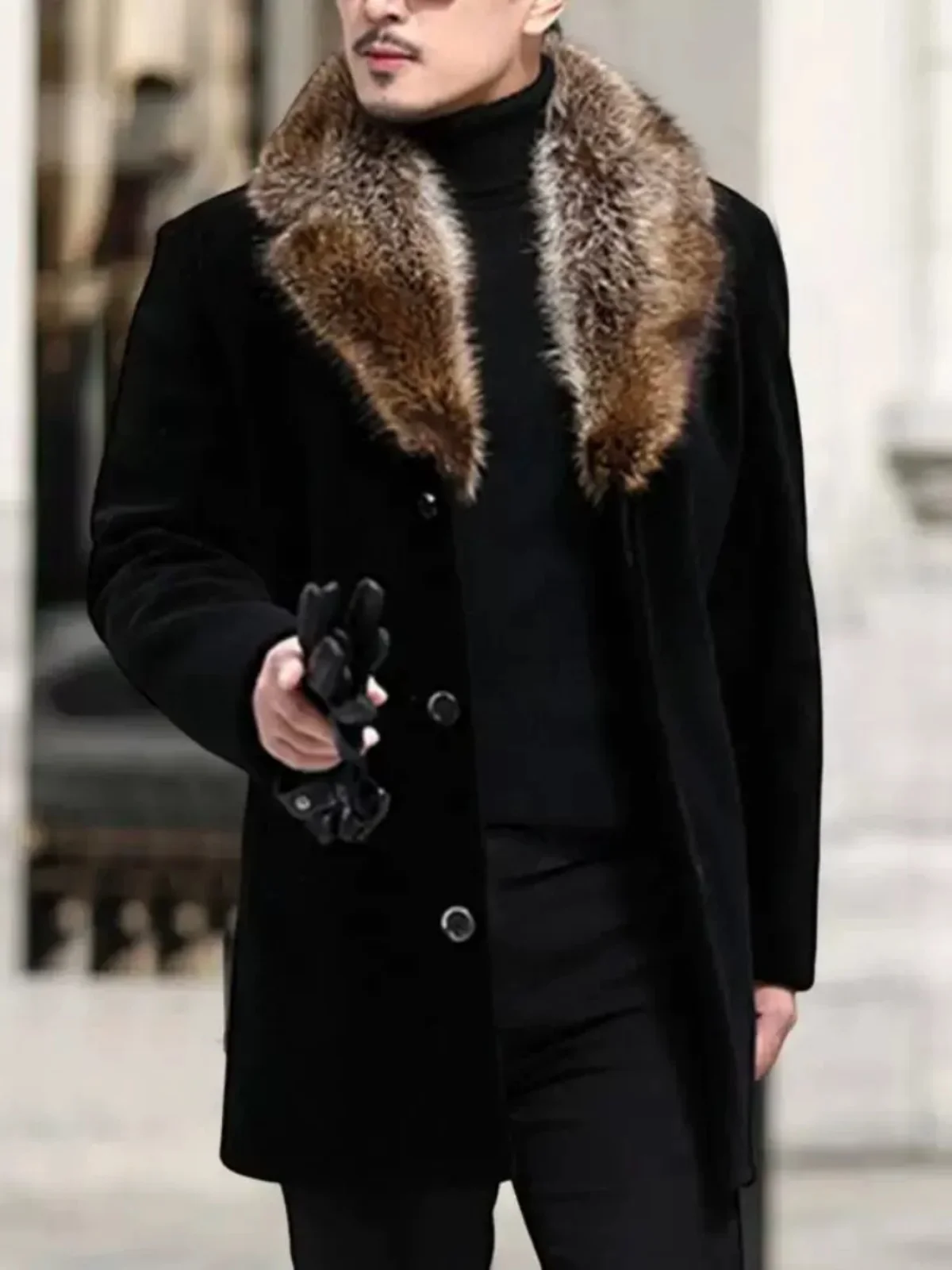 Мужская куртка средней длины с меховым воротником, теплая верхняя одежда на молнии, стандартная длина, модная, осенне-зимняя, молодежная
Мужская куртка средней длины с меховым воротником, теплая верхняя одежда на молнии, стандартная длина, модная, осенне-зимняя, молодежная