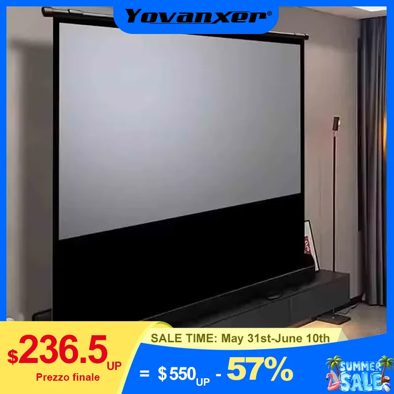 Universal Portable Floor Standing Pull Up Projection Screen Grey Fiber Glass for Normal / UST Projectors 4K 3D Support All Sizes
Universal Portable Floor Standing Pull Up Projection Screen Grey Fiber Glass for Normal / UST Projectors 4K 3D Support All Sizes