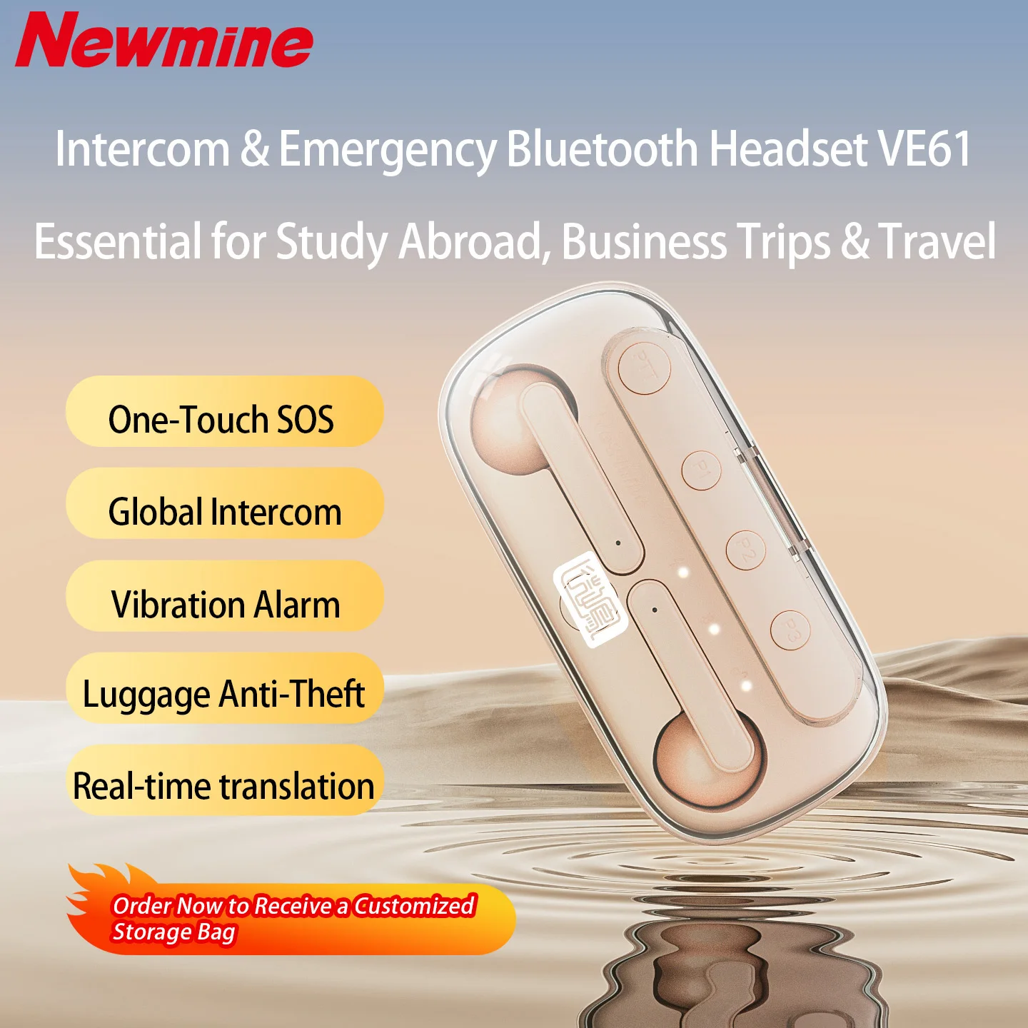 Real-Time Translation Earbuds 60+ Language Translator Global Walkie-Talkie/SOS Alarm/Luggage Anti-Theft for Travel Business +APP
Real-Time Translation Earbuds 60+ Language Translator Global Walkie-Talkie/SOS Alarm/Luggage Anti-Theft for Travel Business +APP
