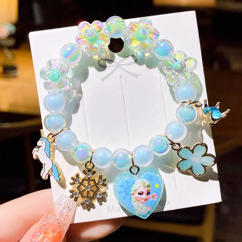 Frozen Elsa Anna Bracelets for Girls Crystal Stone Beads Disney Princess Bracelets Bangle a string of beads Party Children Gifts
Frozen Elsa Anna Bracelets for Girls Crystal Stone Beads Disney Princess Bracelets Bangle a string of beads Party Children Gifts