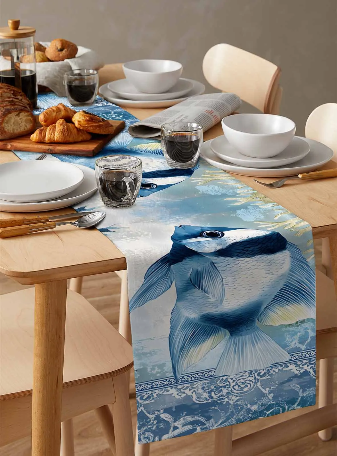 Watercolor Fish Table Runner Wedding Party Champagne Dining Room Restaurant Home Tablecloth Runners
Watercolor Fish Table Runner Wedding Party Champagne Dining Room Restaurant Home Tablecloth Runners