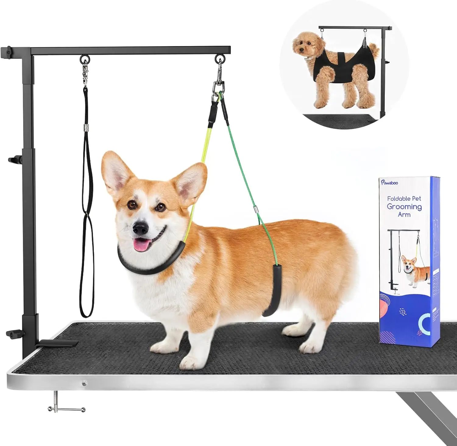 Dog Grooming Table Arm With Grooming Hammock, 35"" Dog-Grooming-Arm Dog Grooming Stand And Free Two No Sit Haunch Holder With
Dog Grooming Table Arm With Grooming Hammock, 35"" Dog-Grooming-Arm Dog Grooming Stand And Free Two No Sit Haunch Holder With