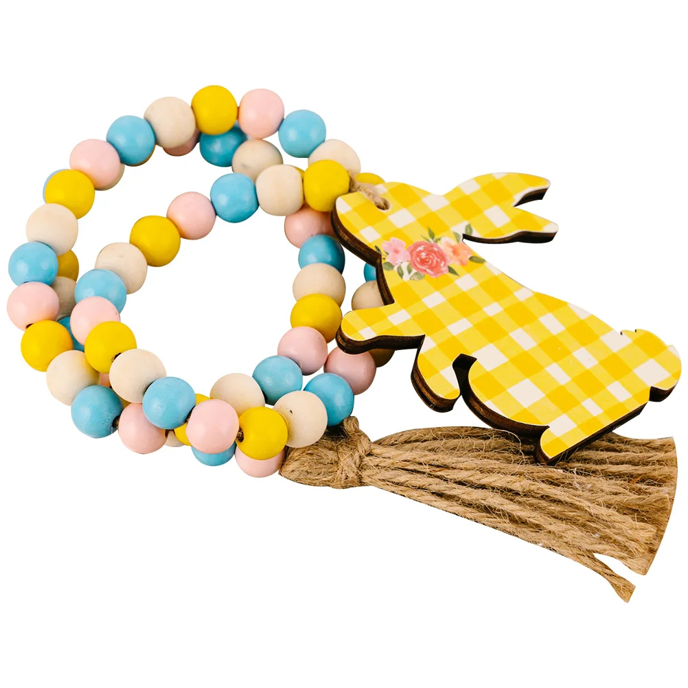 Easter Wooden Bead Decor Bunny Design Hanging String Decorative Beads Festive Decoration Easter Party
Easter Wooden Bead Decor Bunny Design Hanging String Decorative Beads Festive Decoration Easter Party