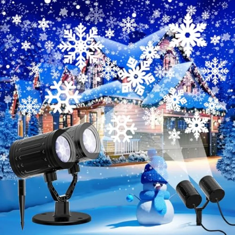 2025 Upgraded Double Head Christmas Snowflake Projector Lights Outdoor, Timing Mode, IP65 Waterproof, 360°Roating LED Christmas
2025 Upgraded Double Head Christmas Snowflake Projector Lights Outdoor, Timing Mode, IP65 Waterproof, 360°Roating LED Christmas