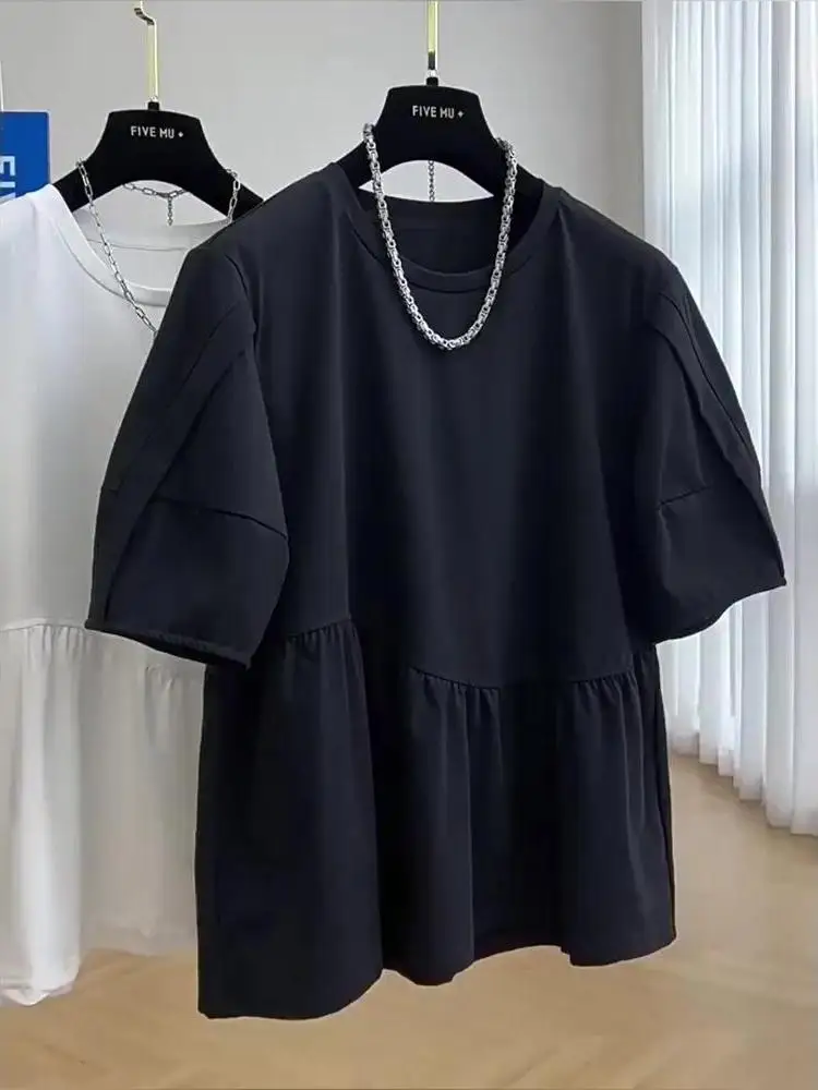 Летняя футболка больших размеров для женщин, свободного кроя, с круглым вырезом, повседневная, из смесового хлопка и полиэстера, средней длины
Летняя футболка больших размеров для женщин, свободного кроя, с круглым вырезом, повседневная, из смесового хлопка и полиэстера, средней длины