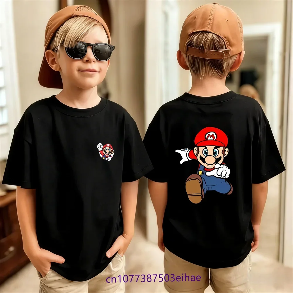 Soft Cotton Super Mario Children T-Shirt Short Sleeve Breathable Fabric Casual Sports Cute Cartoon Fashion Kids Daily Wear Tops
Soft Cotton Super Mario Children T-Shirt Short Sleeve Breathable Fabric Casual Sports Cute Cartoon Fashion Kids Daily Wear Tops