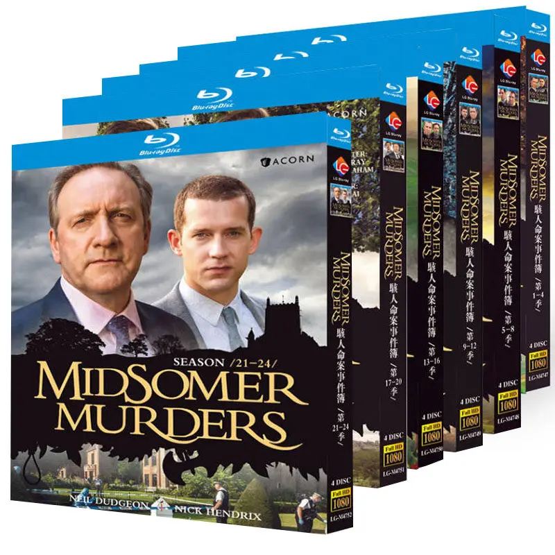 BD Blu-ray Discs High-Definition US TV Series Inspector Morse Seasons 1–24 1997–2024 24-Disc Box Set
BD Blu-ray Discs High-Definition US TV Series Inspector Morse Seasons 1–24 1997–2024 24-Disc Box Set
