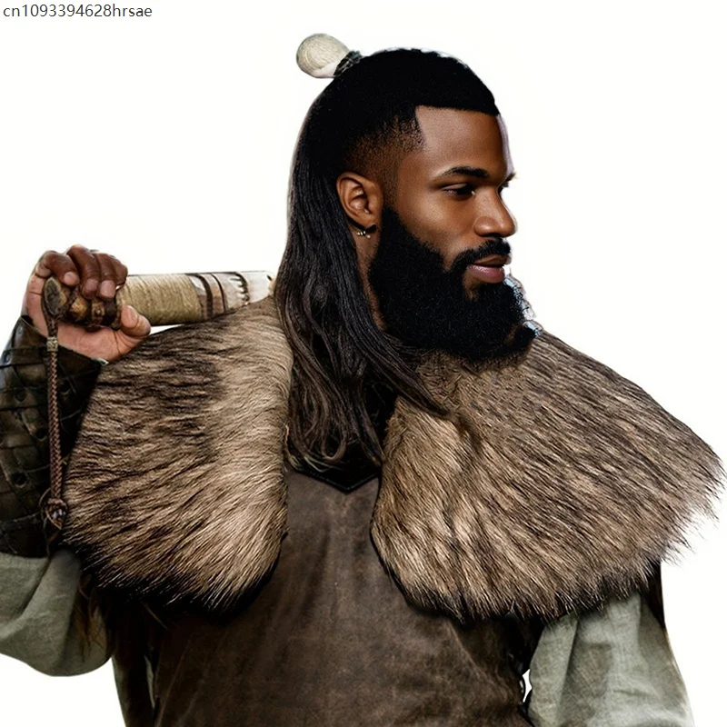 Medieval Faux Fur Collar Fur Shoulder Man Viking Fur Cape Retro Hunter Pirate Vikings Dress Up Halloween Cosplay Shoulder Wrap
Medieval Faux Fur Collar Fur Shoulder Man Viking Fur Cape Retro Hunter Pirate Vikings Dress Up Halloween Cosplay Shoulder Wrap