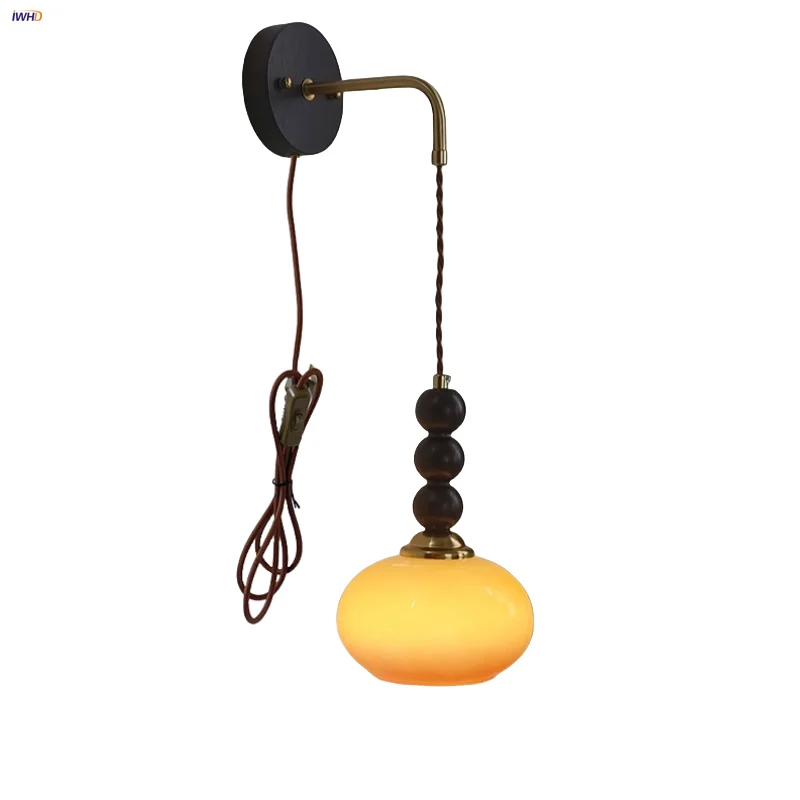 IWHD Wood Ball LED Wall Light Fixtures Dining Living Room Bedside Lamp Sconce Plug In Vintage Adjustable Amber Glass Wall Lights
IWHD Wood Ball LED Wall Light Fixtures Dining Living Room Bedside Lamp Sconce Plug In Vintage Adjustable Amber Glass Wall Lights